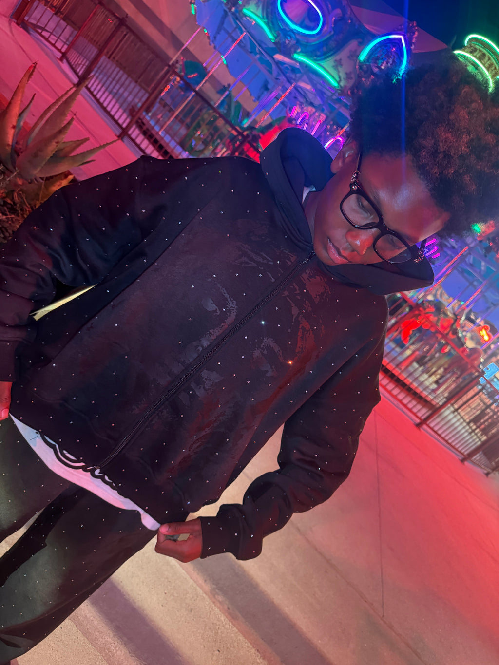 Presidential Rhinestone Hoodie
